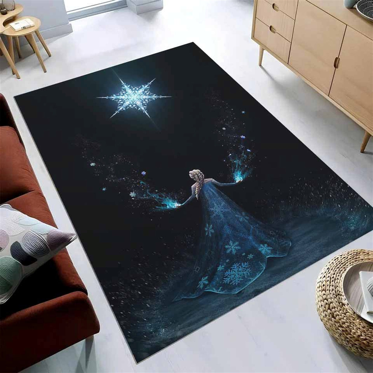 Frozen Elsa Wohnzimmer Dekors De0830 Teppich