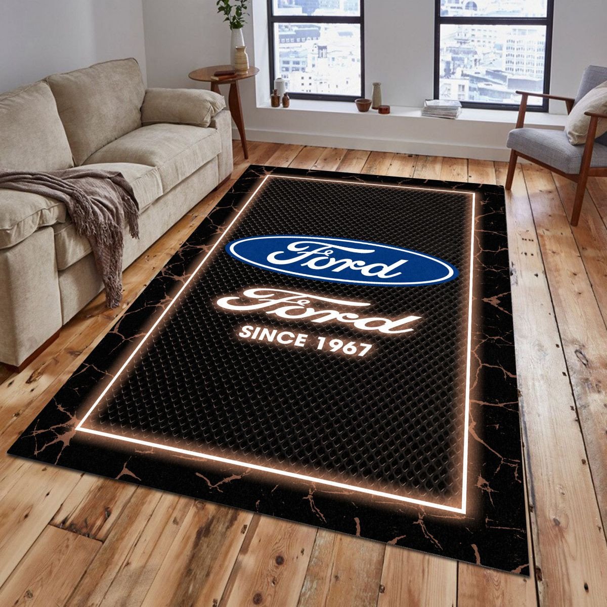 Ford 02 Teppich - Teppich mit Automotiv-Motiv