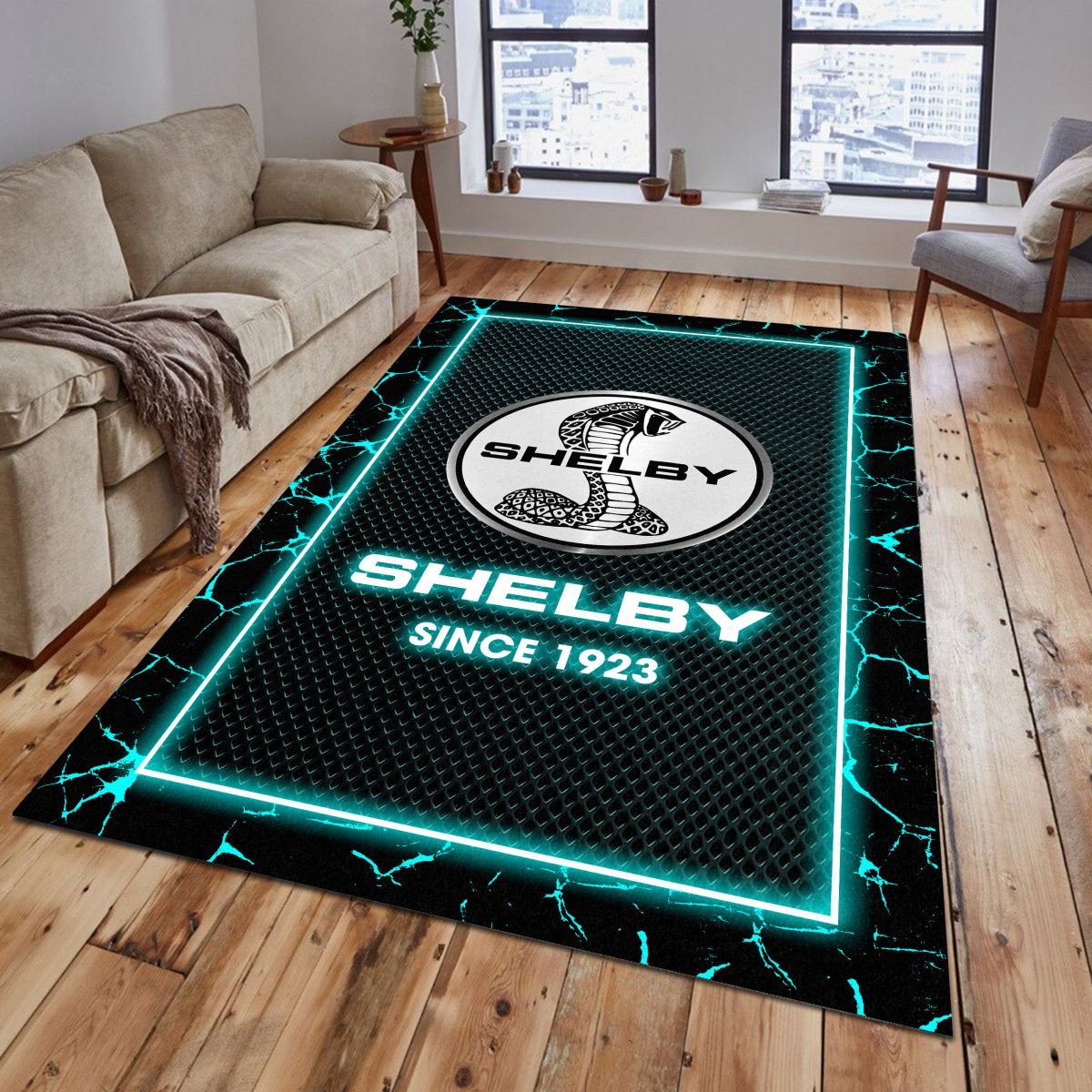 Ford Shelby 04 Teppich - Teppich mit Automotiv-Motiv