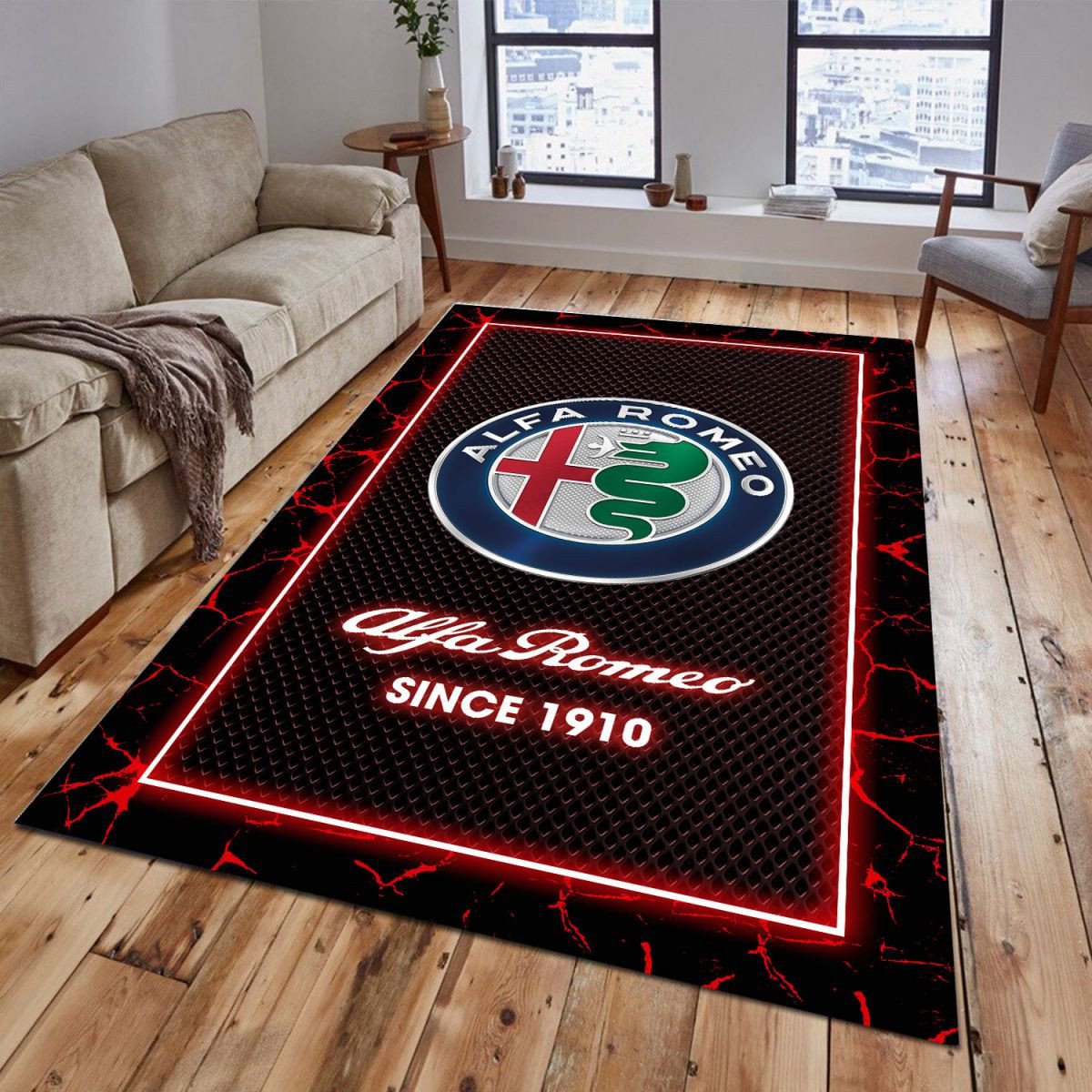 Alfa Romeo Teppich - Teppich mit Automotiv-Motiv