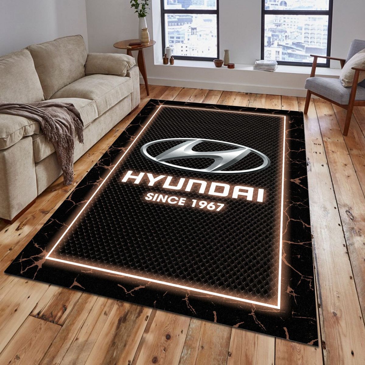 Hyundai 02 Teppich - Teppich mit Automotiv-Motiv