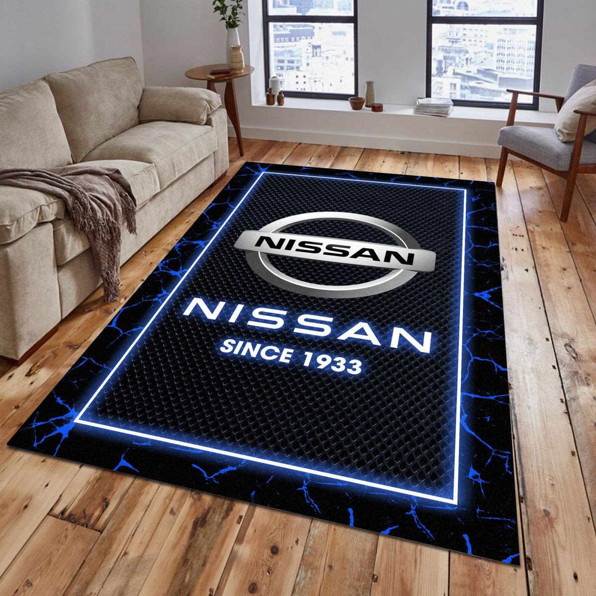 Nissan 02 Teppich - Teppich mit Automotiv-Motiv