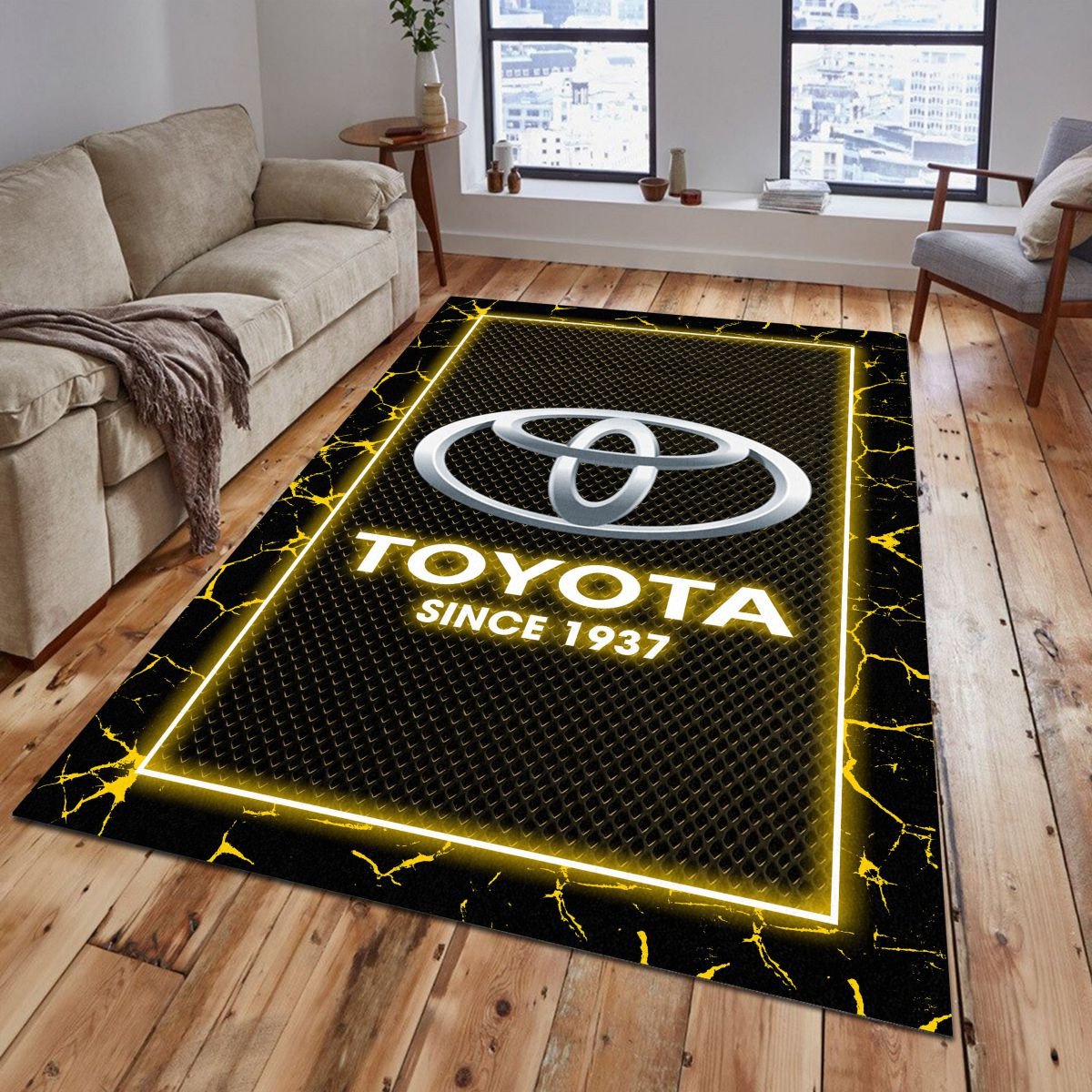 Toyota 08 Teppich - Teppich mit Automotiv-Motiv