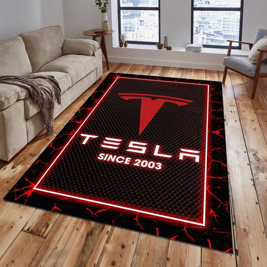 Tesla 07 Teppich - Teppich mit Automotiv-Motiv