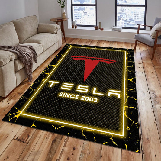 Tesla 08 Teppich - Teppich mit Automotiv-Motiv