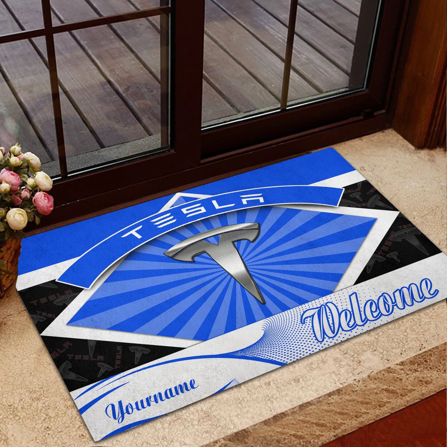Tesla 02 Teppich - Teppich mit Automotiv-Motiv