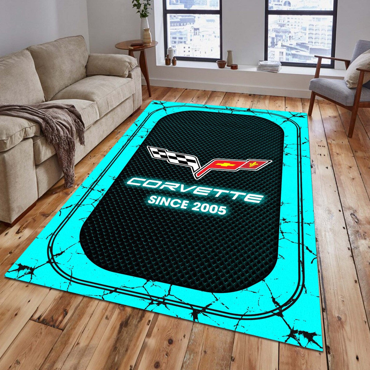 Corvette C6 04 Teppich - Teppich mit Automotiv-Motiv