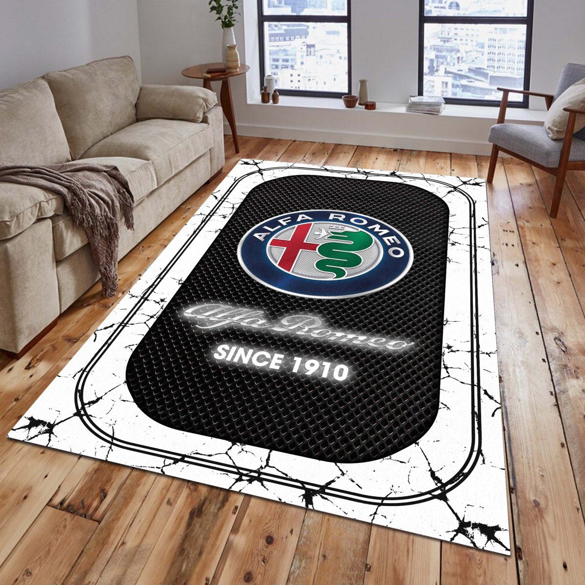Alfa Romeo 07 Teppich - Teppich mit Automotiv-Motiv