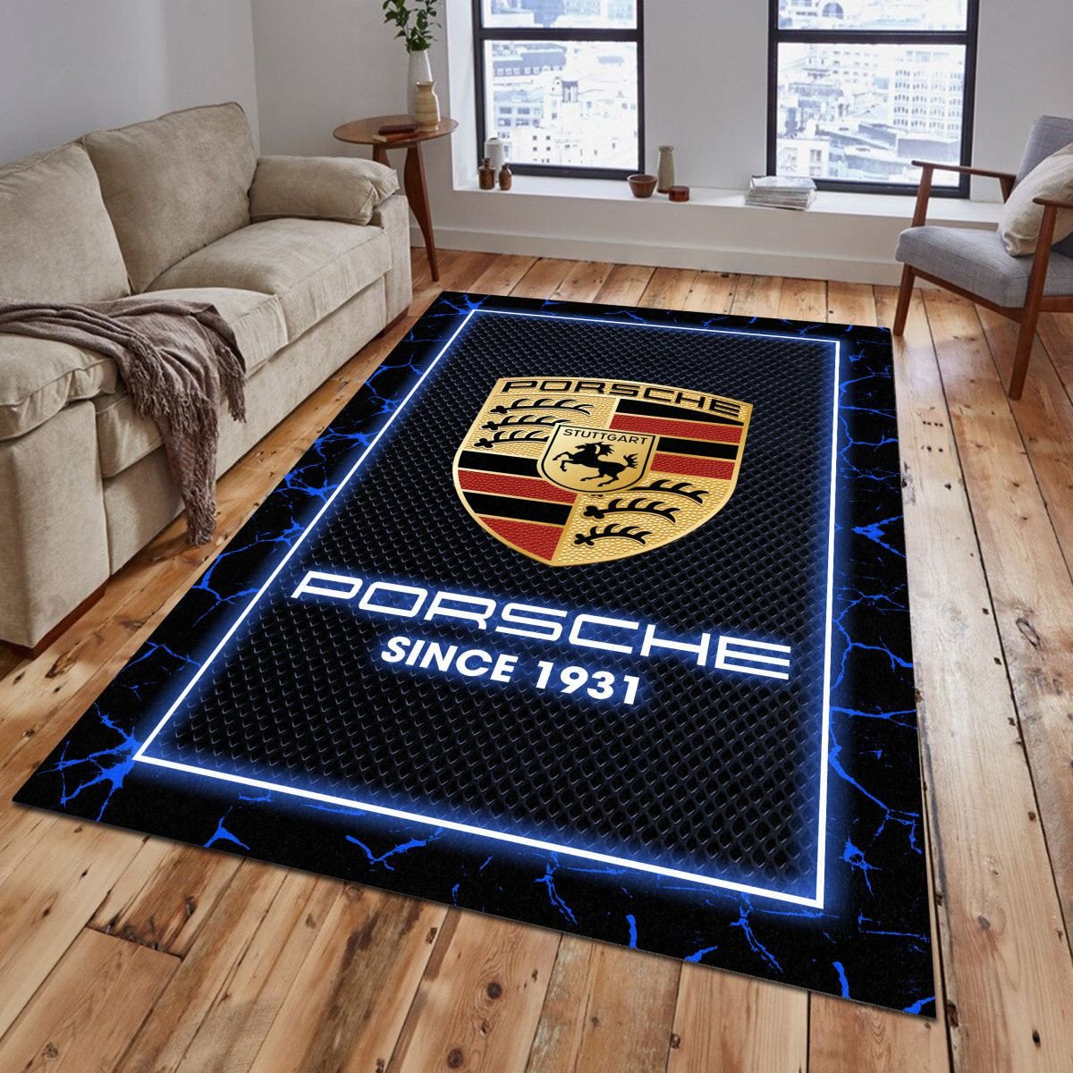 Porsche 02 Teppich - Teppich mit Automotiv-Motiv