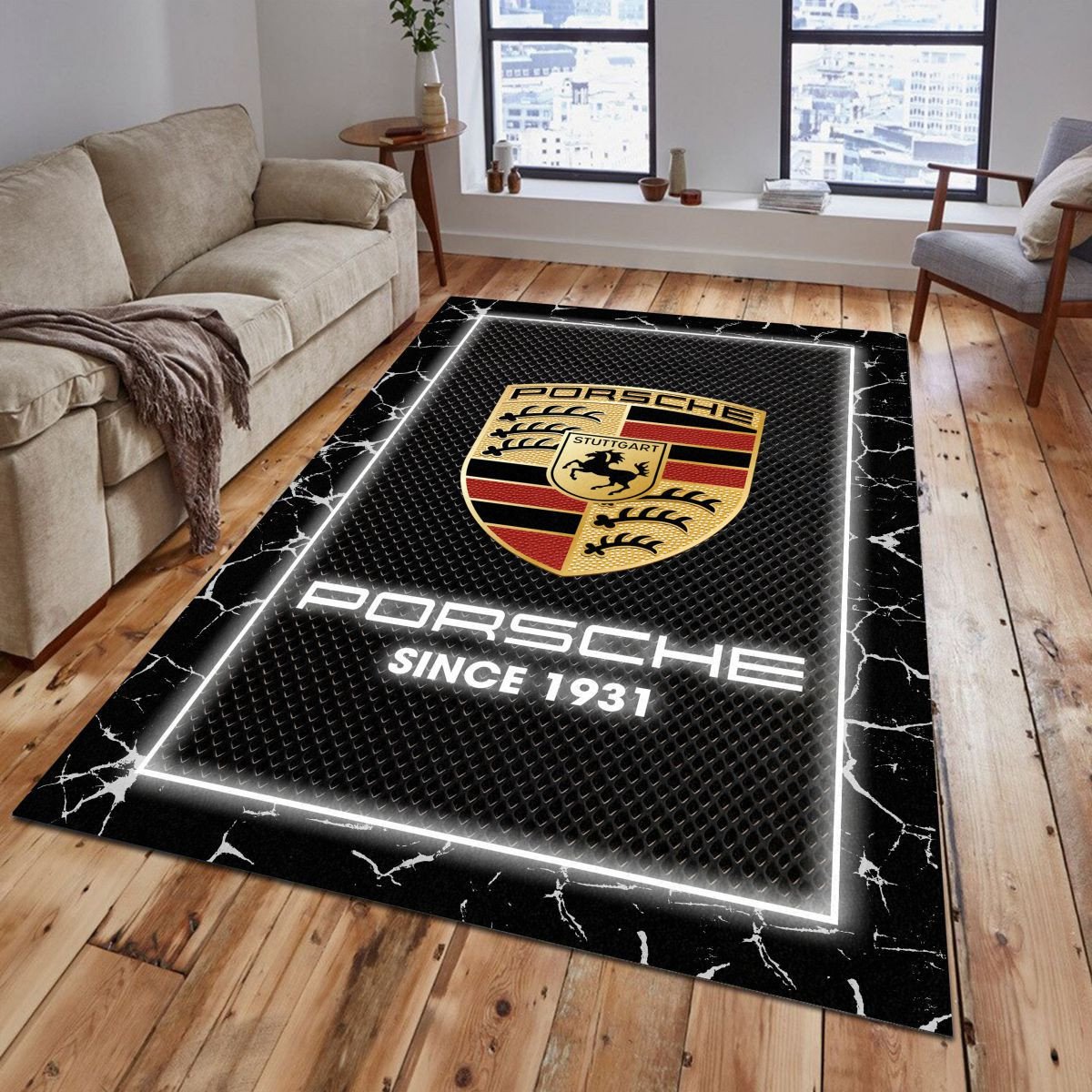 Porsche 06 Teppich - Teppich mit Automotiv-Motiv