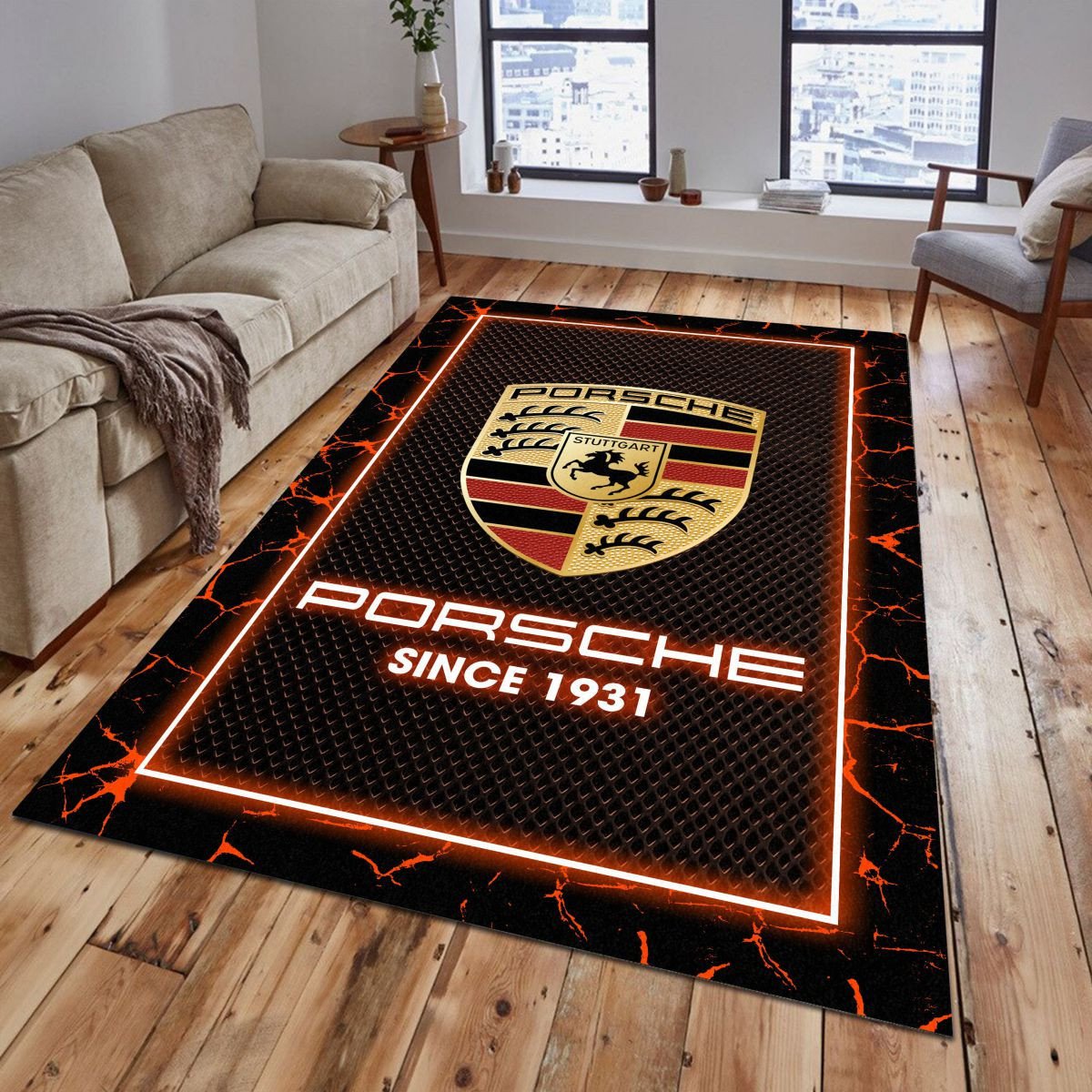Porsche 07 Teppich - Teppich mit Automotiv-Motiv