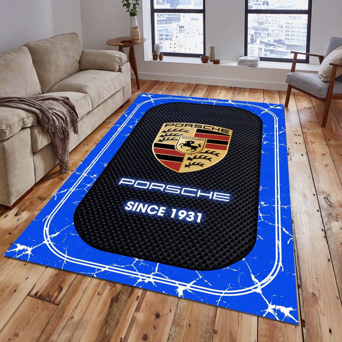 Porsche 02 Teppich - Teppich mit Automotiv-Motiv