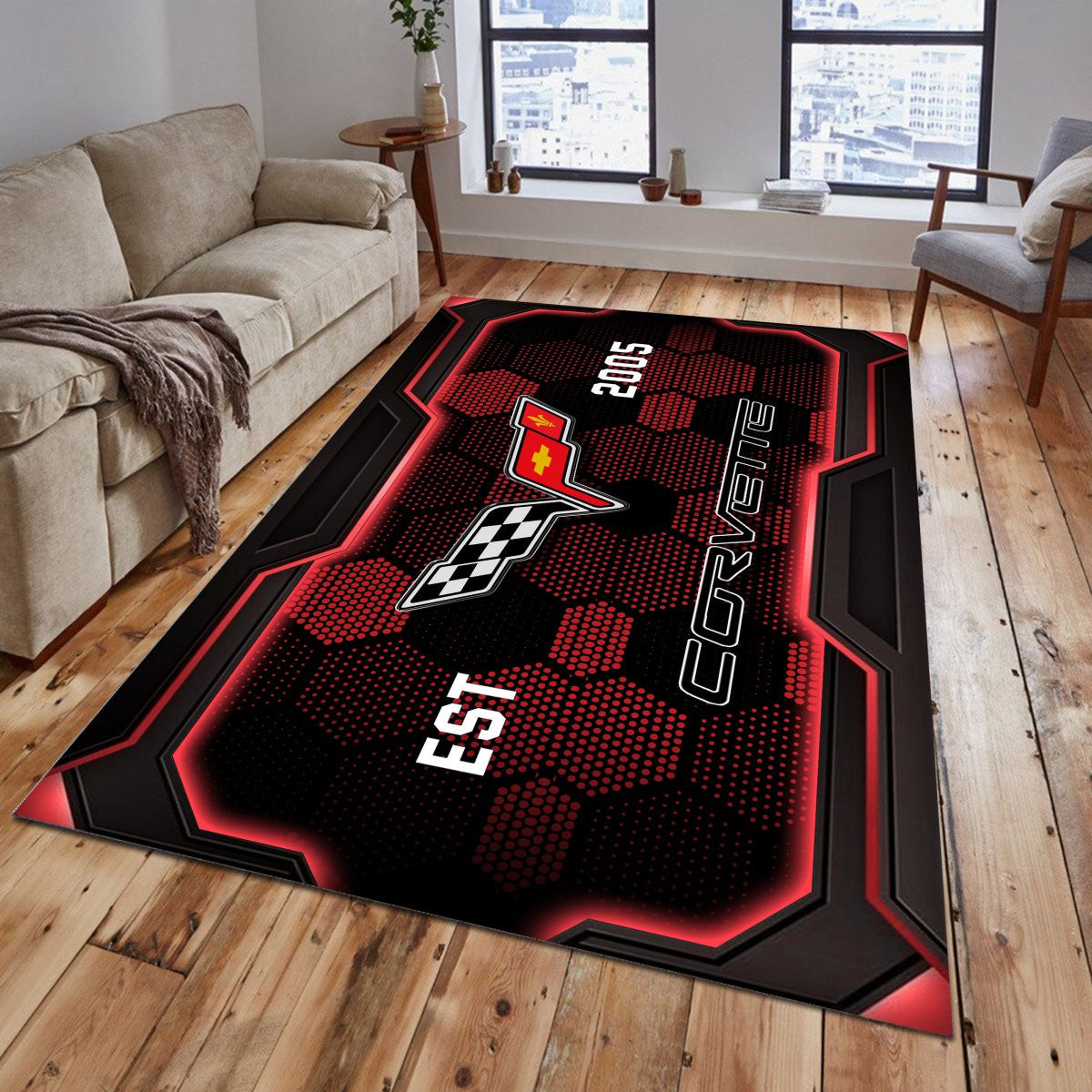 Corvette C6 Teppich - Teppich mit Automotiv-Motiv