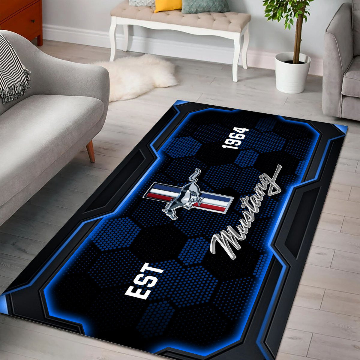 Ford Mustang Teppich - Teppich mit Automotiv-Motiv-2