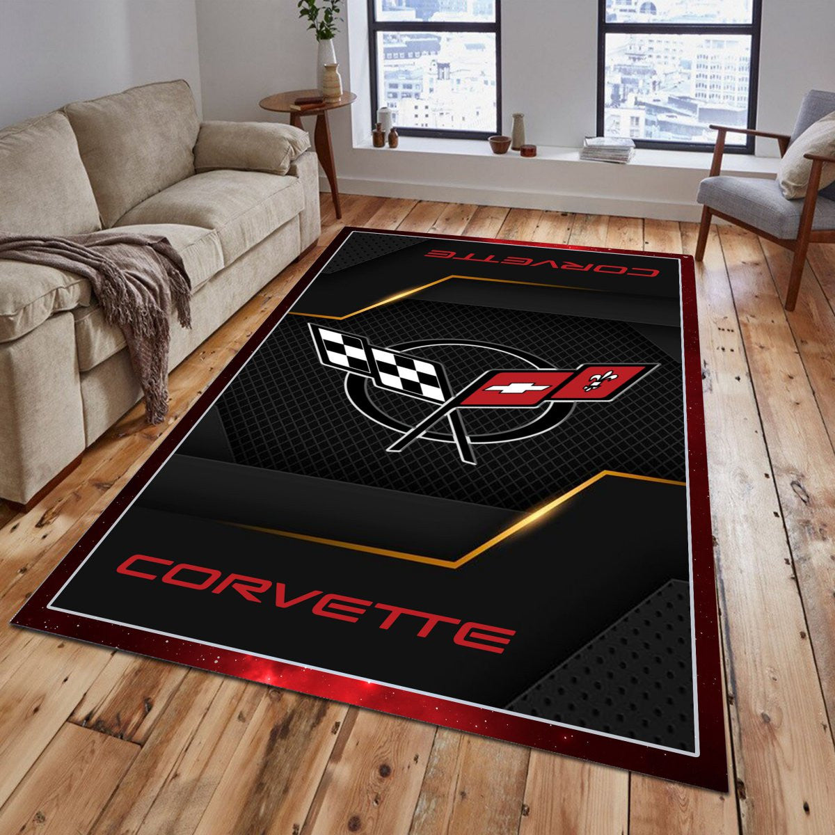 Corvette C5 Teppich - Teppich mit Automotiv-Motiv