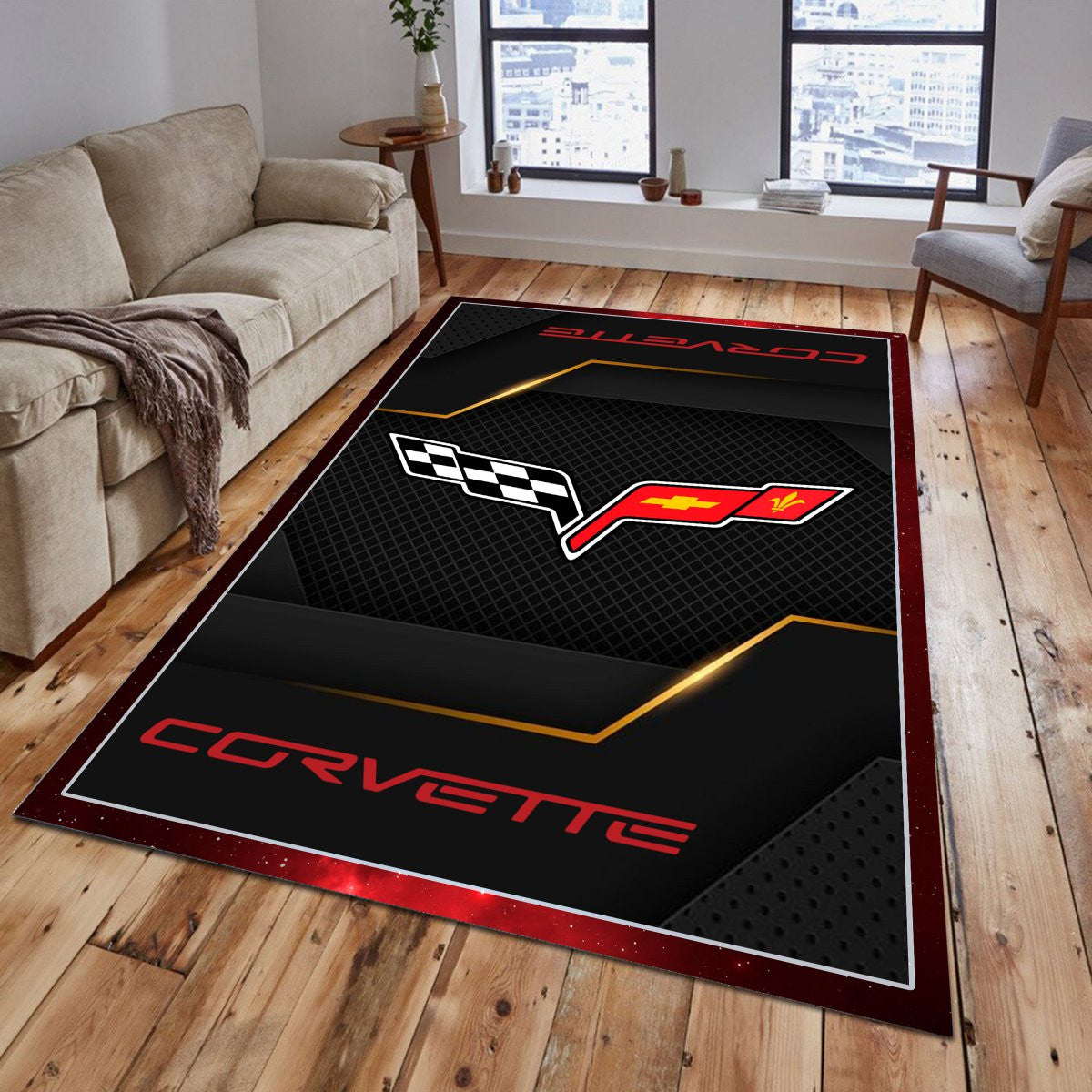 Corvette C6 Teppich - Teppich mit Automotiv-Motiv