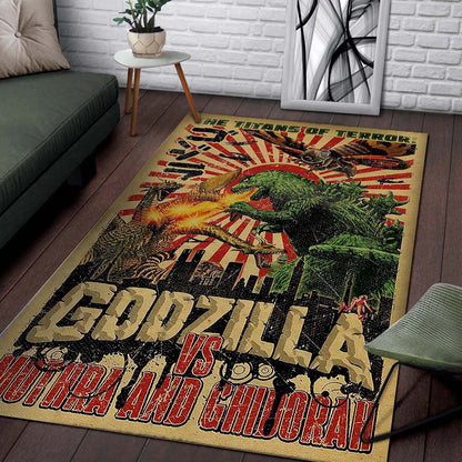 Godzilla Gegen Mothra Und Ghidorah Teppich 2