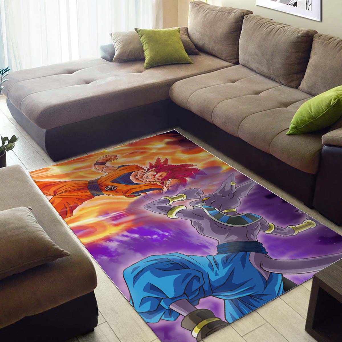 Goku Vs Beerus Teppich 3