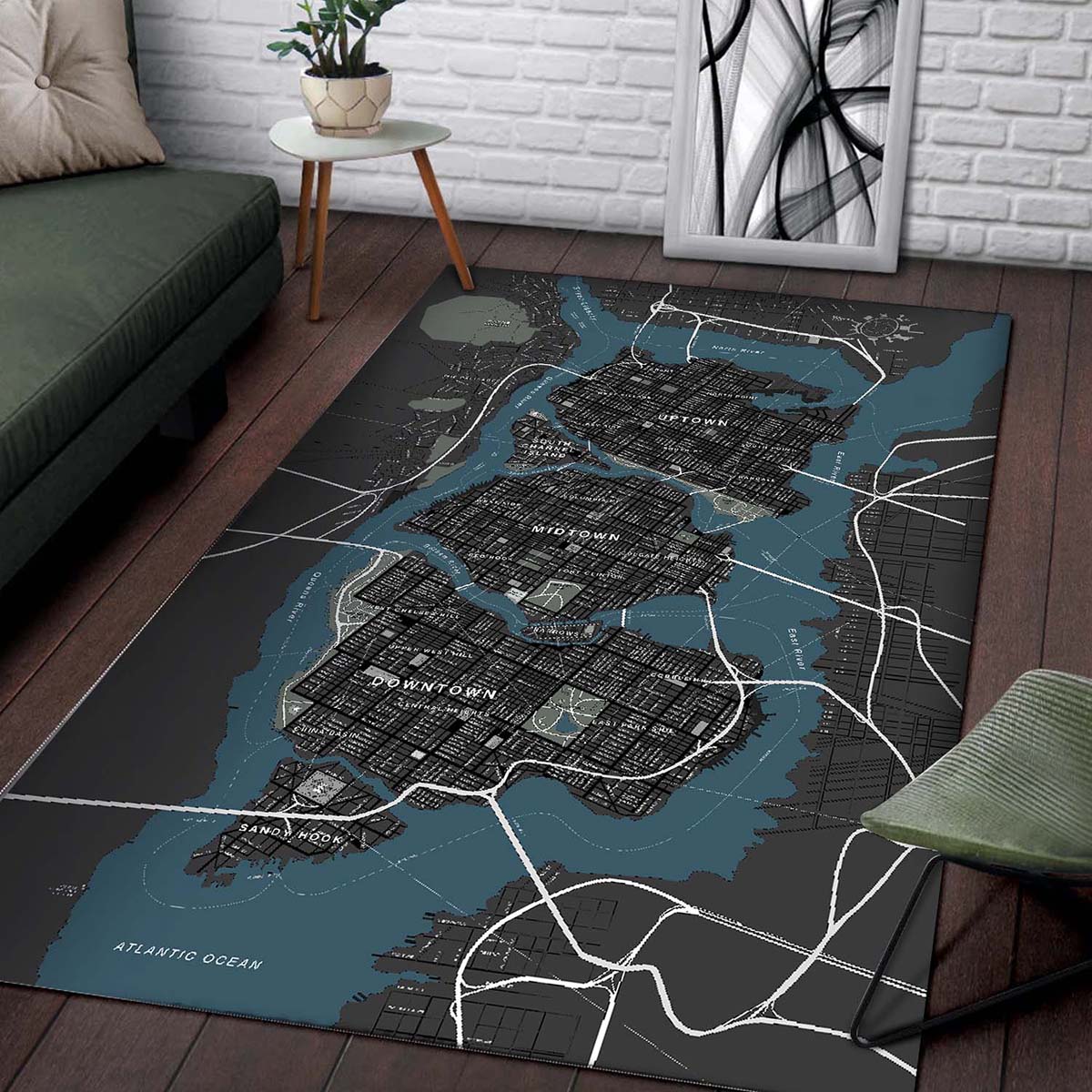 Gotham City Map High Resolution Teppich 2