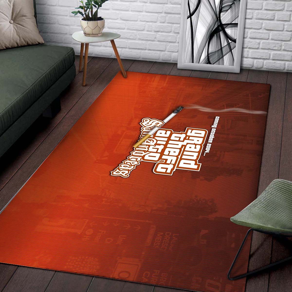 Grand Theft Auto San Andreas Logo Gaming Teppich 2
