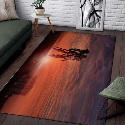 Gundam Robot Sunset Teppich 2