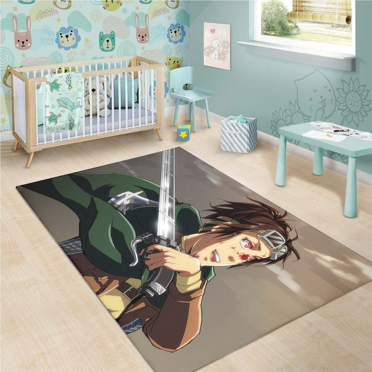Hange Zoe Attack On Titan Teppich