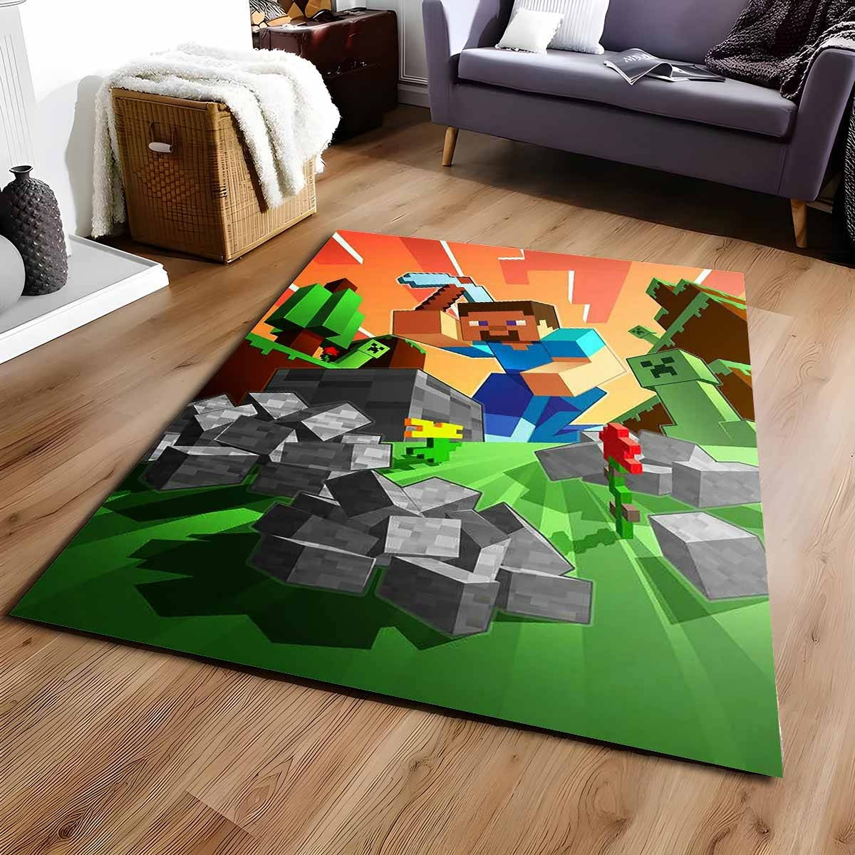 Herobrine Minecraft Charakter 1013 Teppich