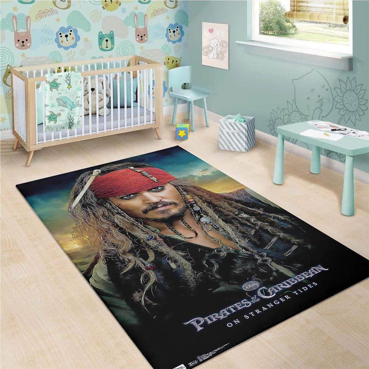 Jack Sparrow Pirates Of The Caribbean Teppich