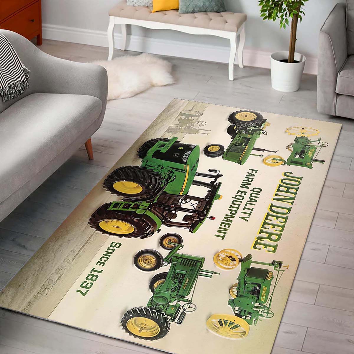 John Deere Landwirtschaftstraktor Teppich 3