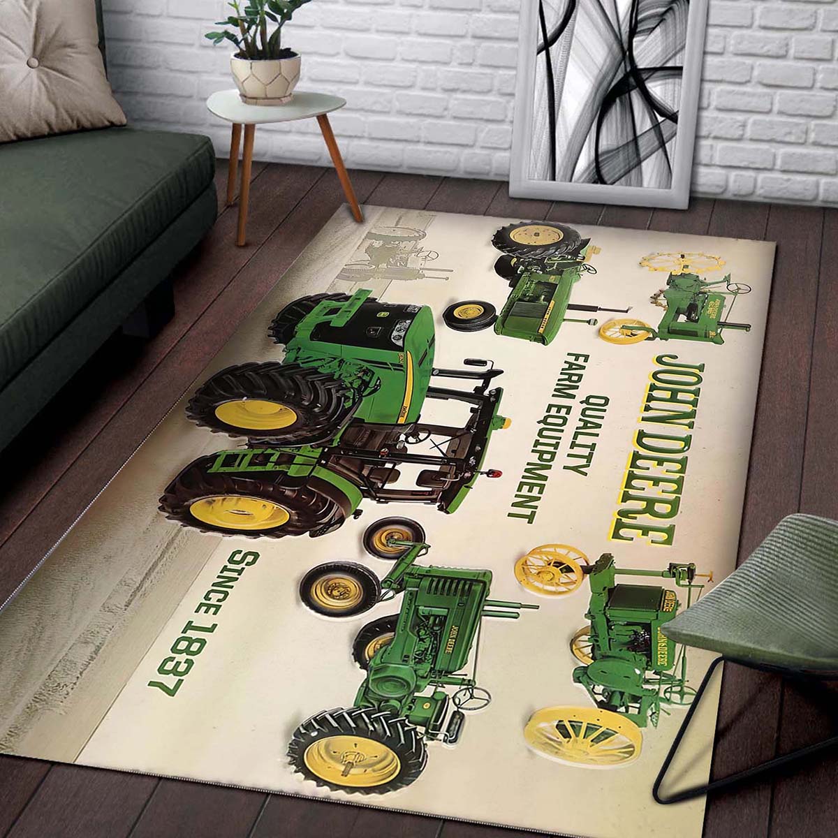 John Deere Landwirtschaftstraktor Teppich 2
