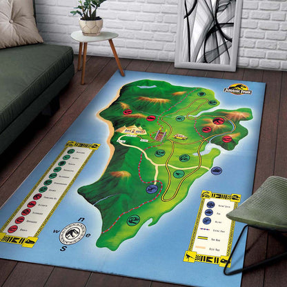 Jurassic Park Map Teppich 2