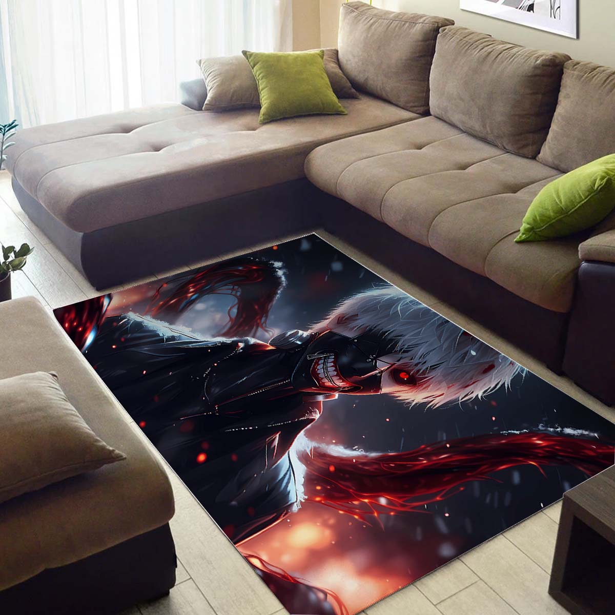 Ken Kaneki Ai Art Teppich 3