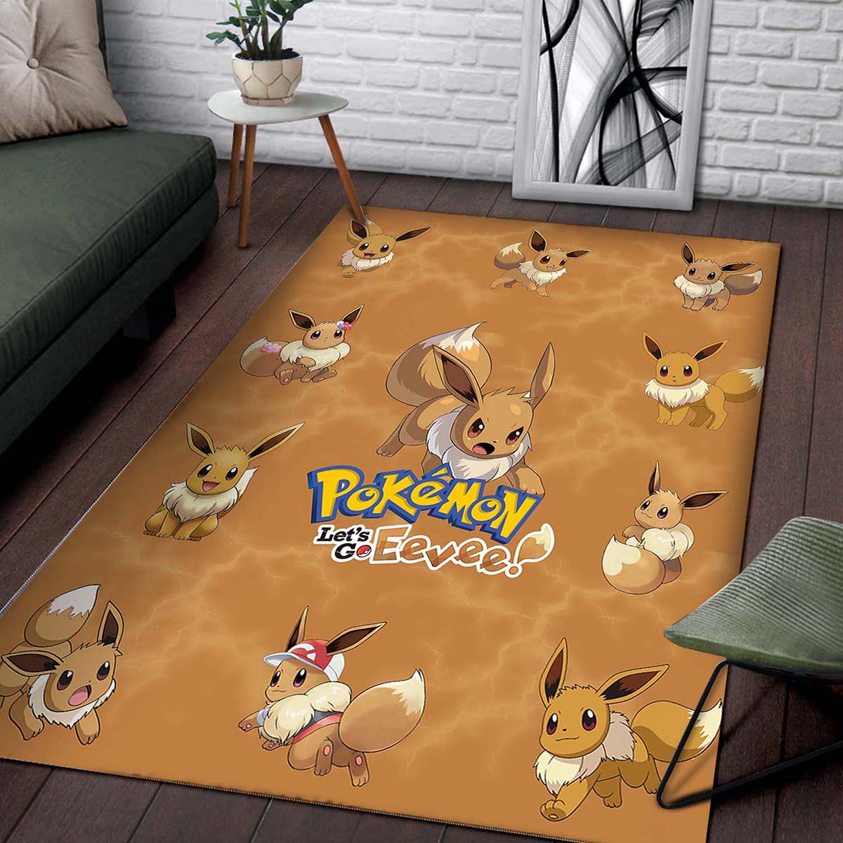 Let's Go Pokemon Evoli Teppich 2