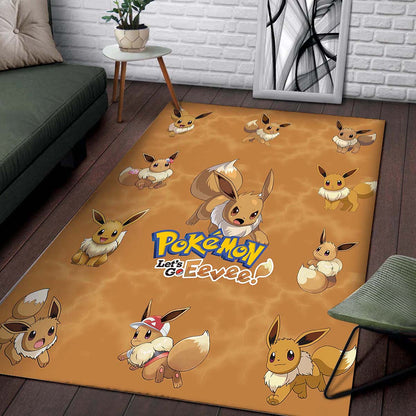 Let's Go Pokemon Evoli Teppich 2