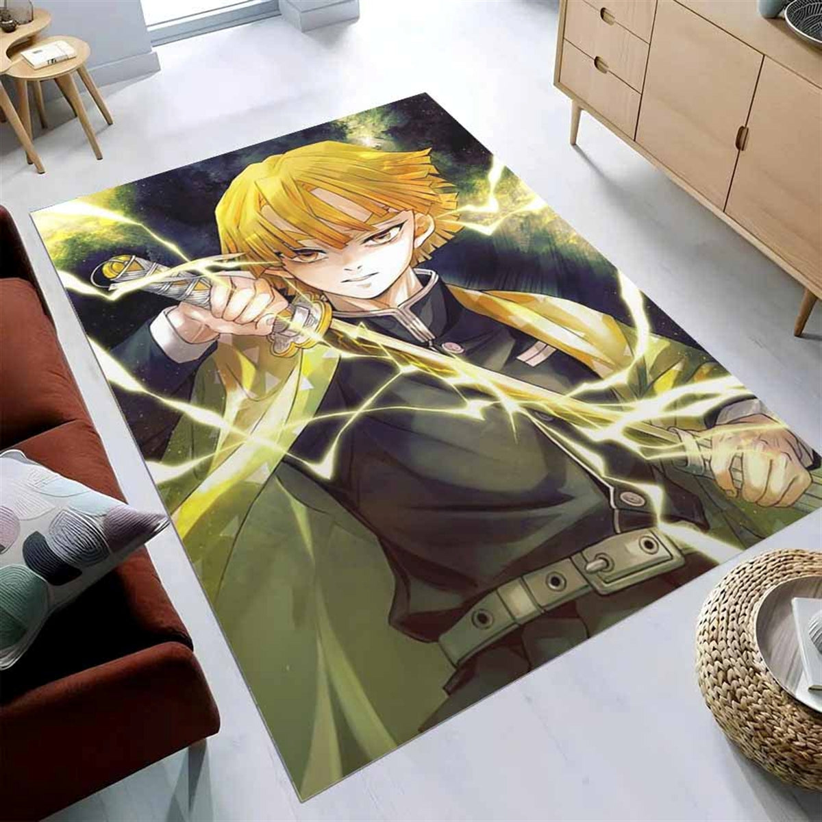 Lightning Zenitsu Agatsuma Demon Slayer 1 Teppich
