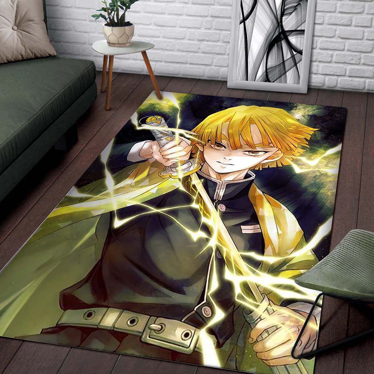 Lightning Zenitsu Agatsuma Demon Slayer 1 Teppich 2