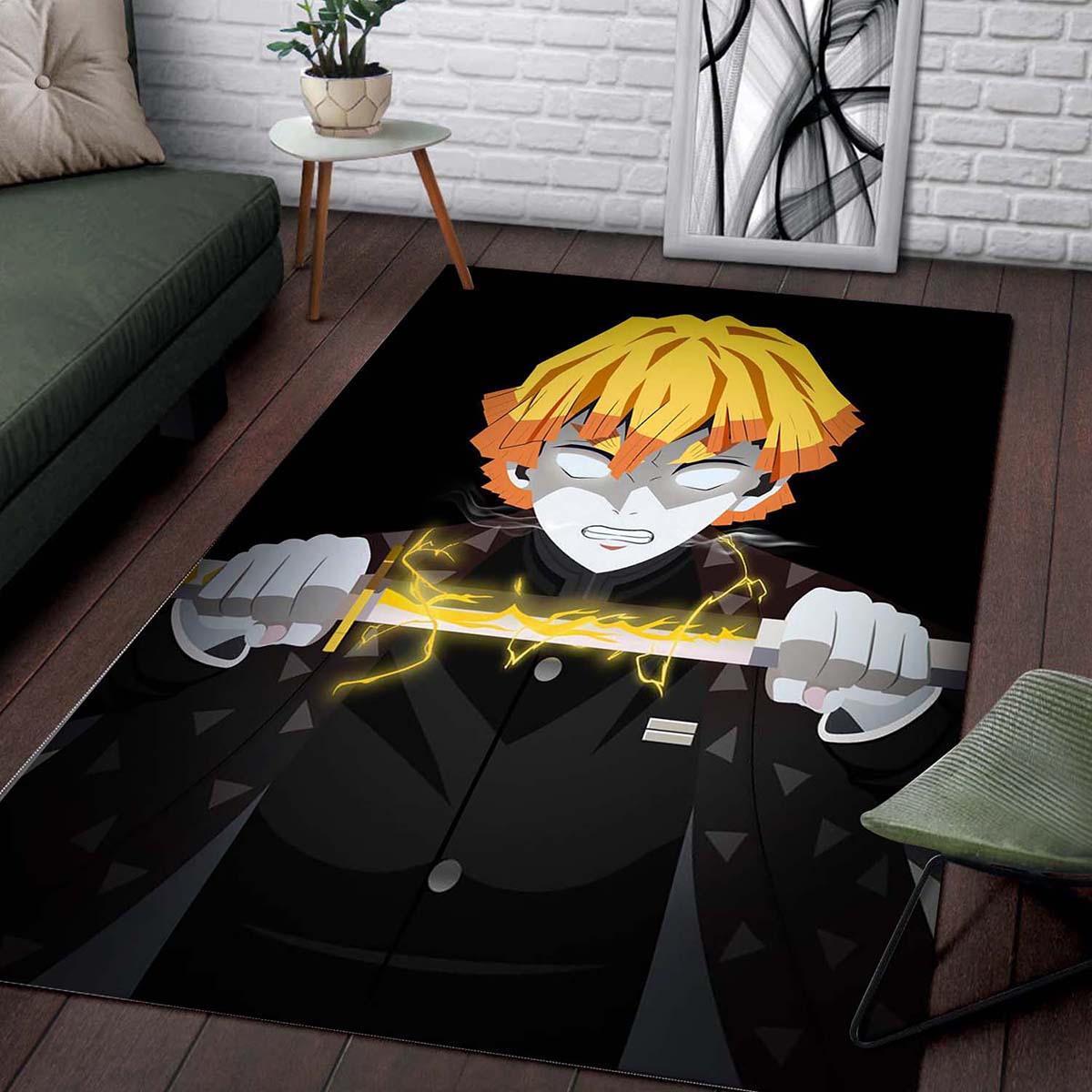 Lightning Zenitsu Agatsuma Demon Slayer 2 Teppich 2