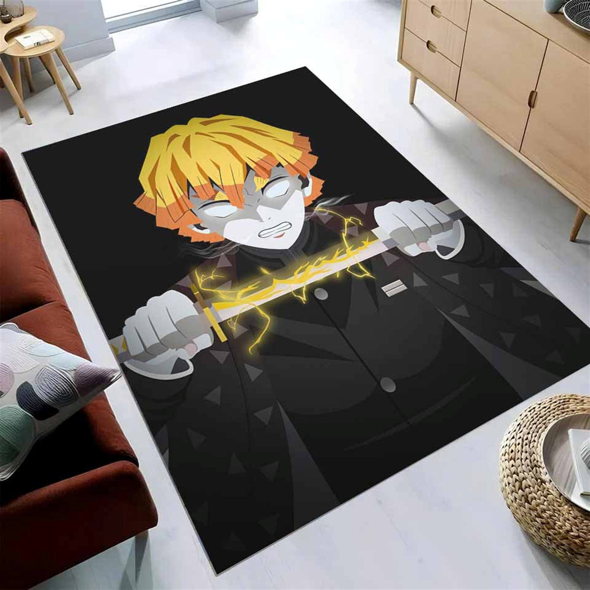Lightning Zenitsu Agatsuma Demon Slayer 2 Teppich