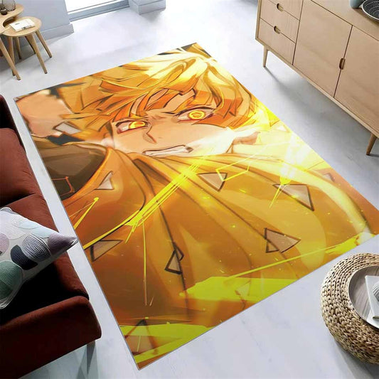 Lightning Zenitsu Agatsuma Demon Slayer 4 Teppich