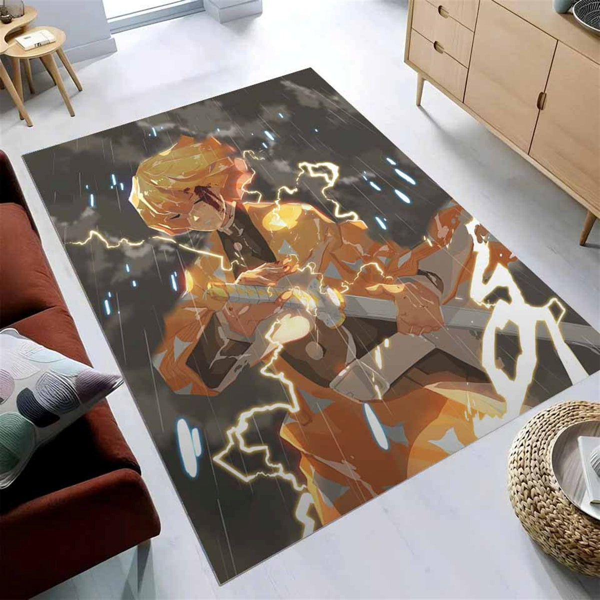 Lightning Zenitsu Agatsuma Demon Slayer 6 Teppich