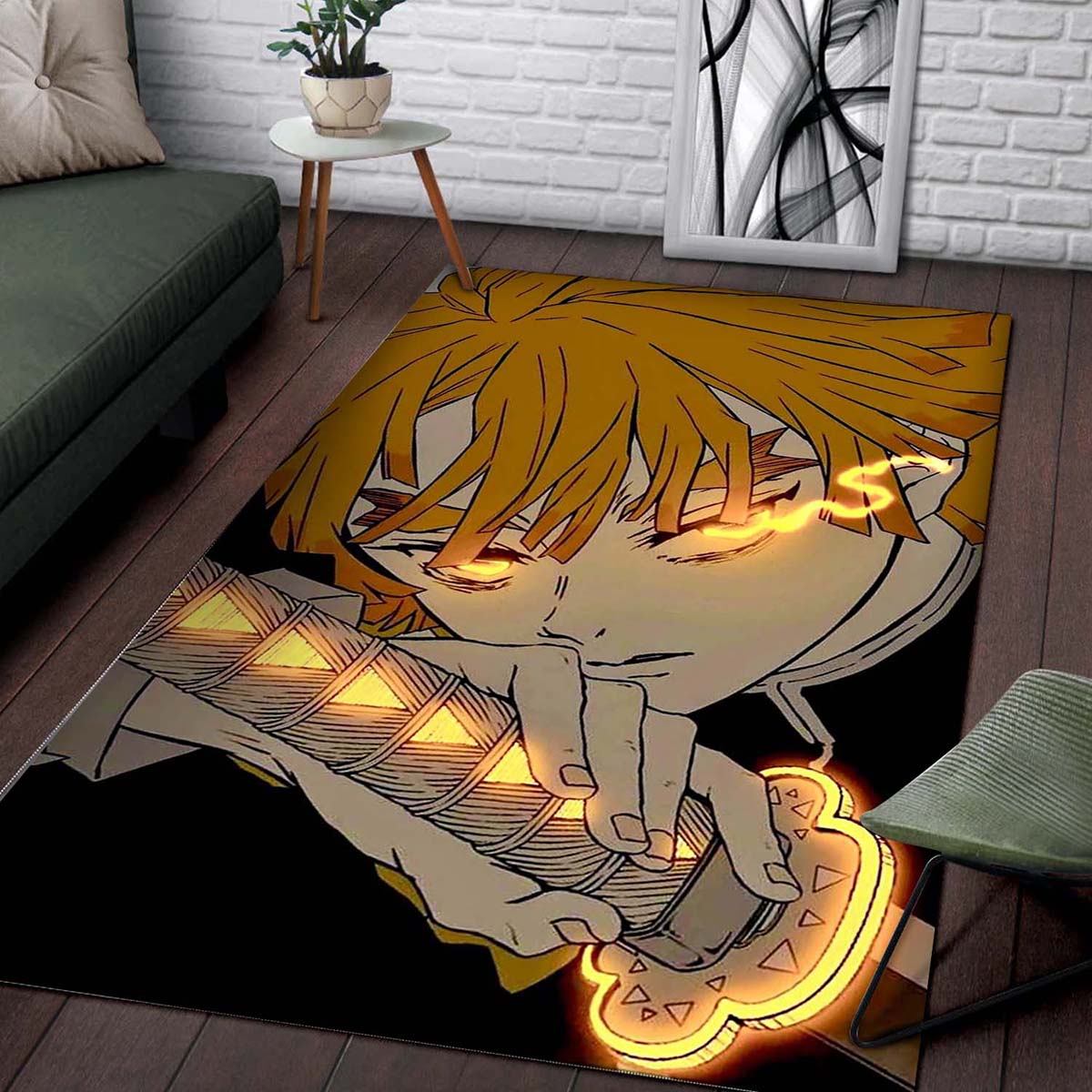 Lightning Zenitsu Agatsuma Demon Slayer 7 Teppich 2