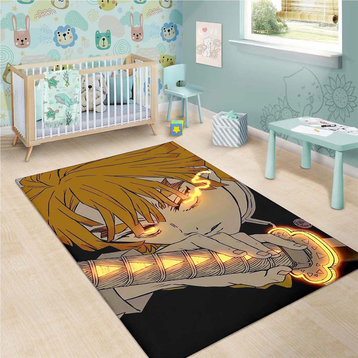 Lightning Zenitsu Agatsuma Demon Slayer 7 Teppich 3