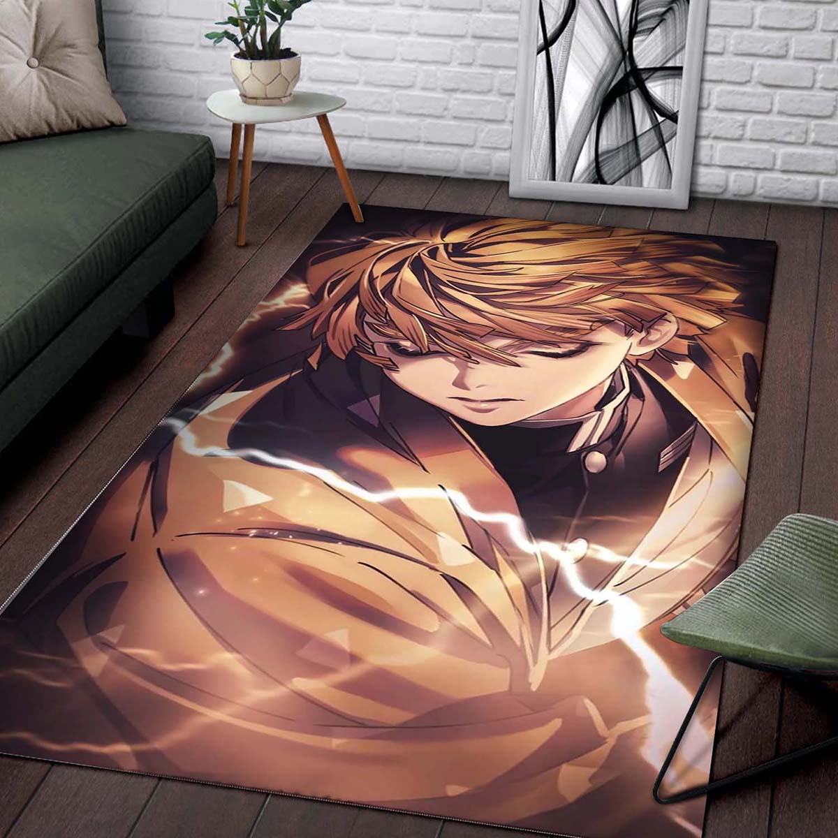 Lightning Zenitsu Agatsuma Demon Slayer 9 Teppich 2