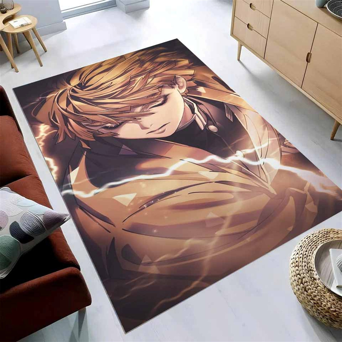 Lightning Zenitsu Agatsuma Demon Slayer 9 Teppich