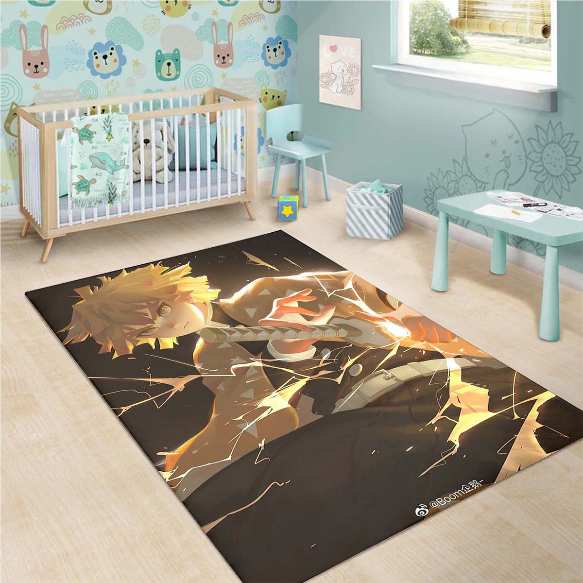 Lightning Zenitsu Agatsuma Demon Slayer Teppich 3