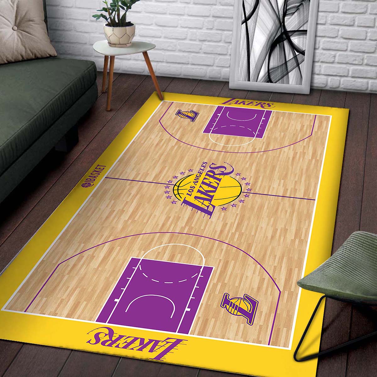 Los Angeles Lakers Basketball Teppich 2