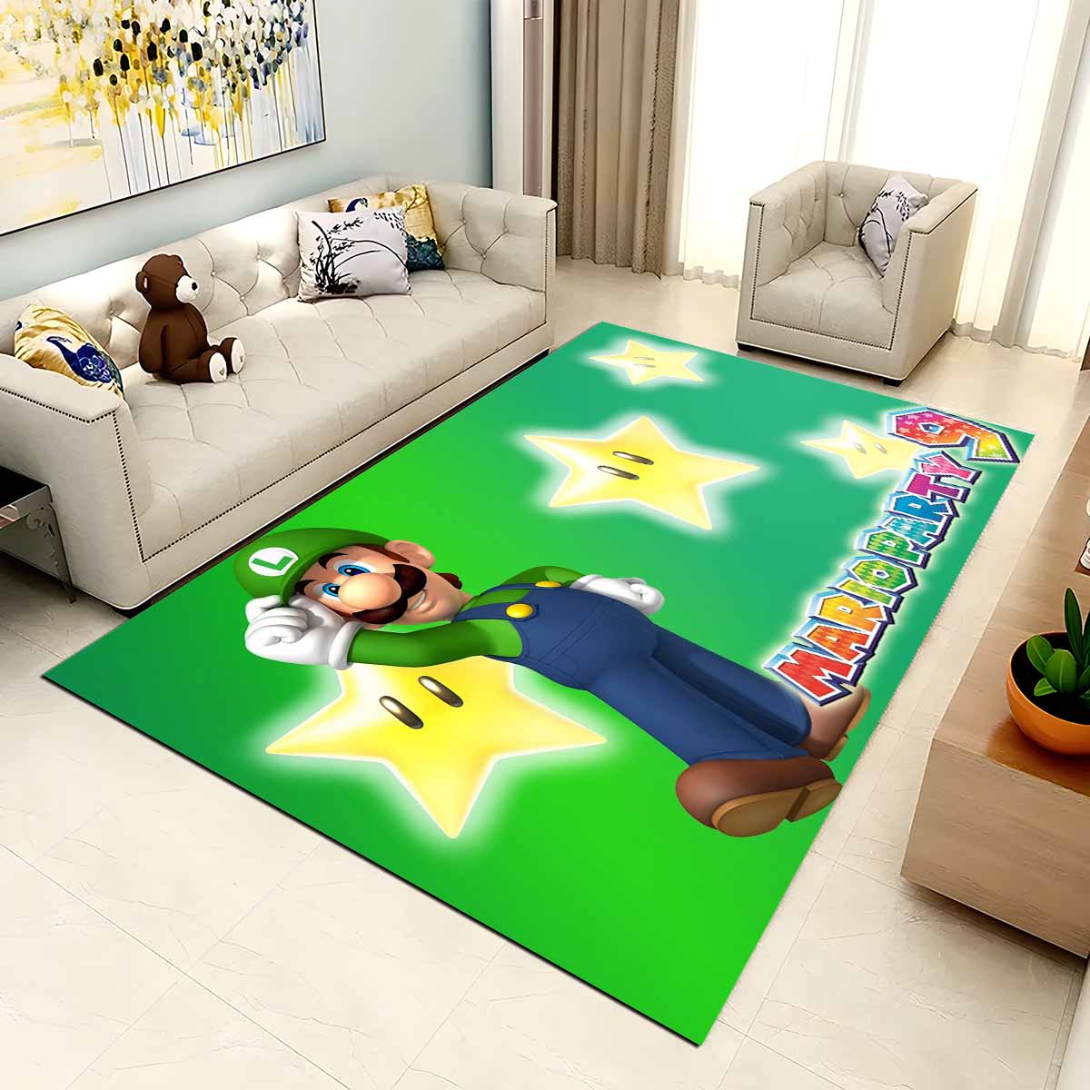 Luigi Mario Party Super Mario Teppich 2