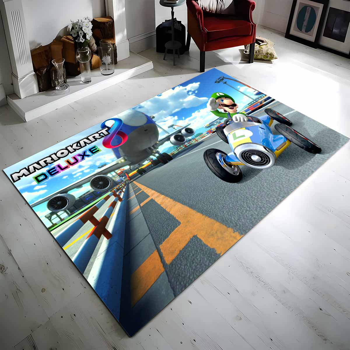 Luigi Super Mario Racing Teppich