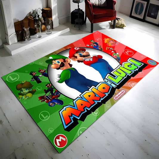Mario Und Luigi Super Mario 1 Teppich