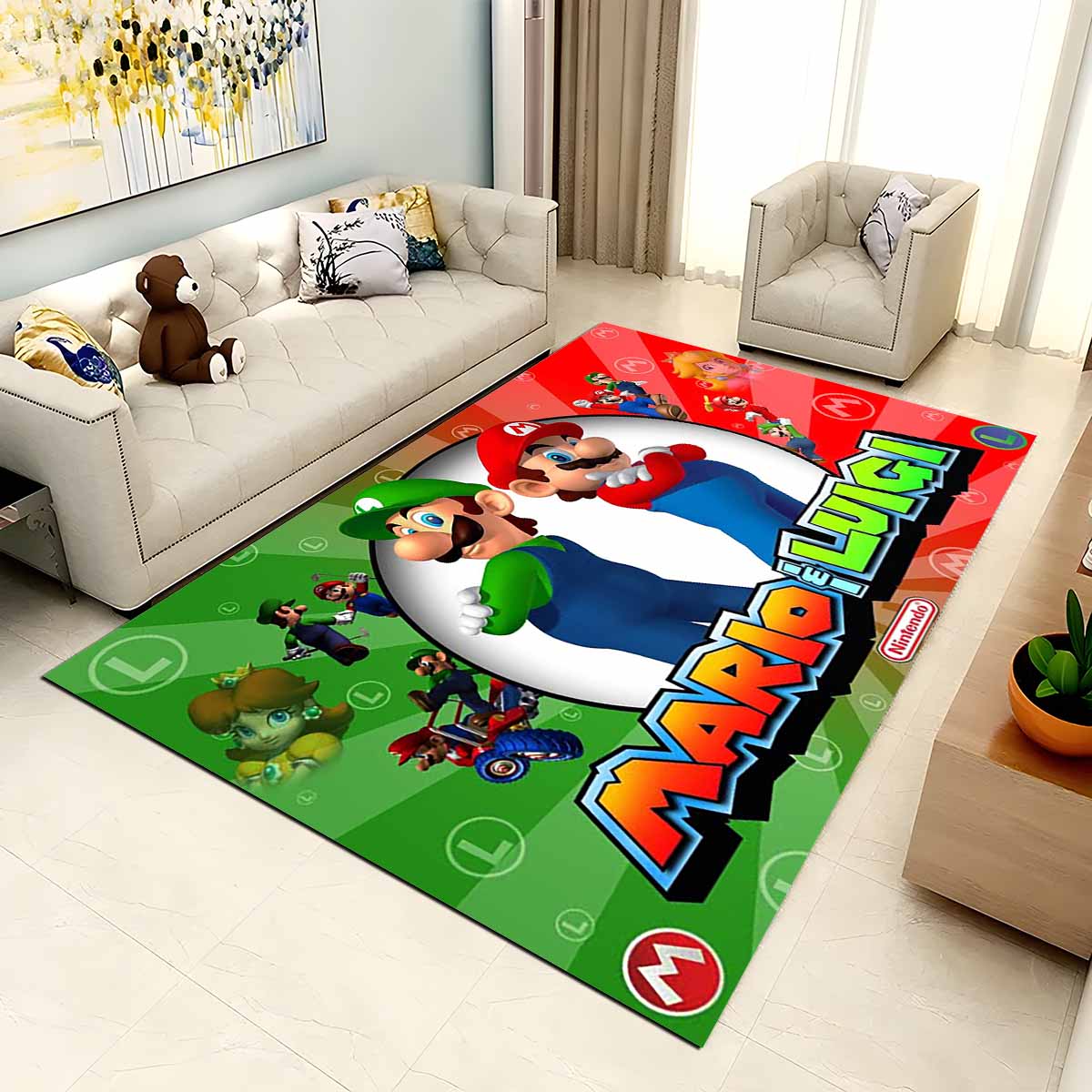 Mario Und Luigi Super Mario 1 Teppich 2